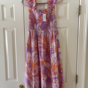 NWT LOFT Beach Sundress Purple, Orange & White Sz  XS